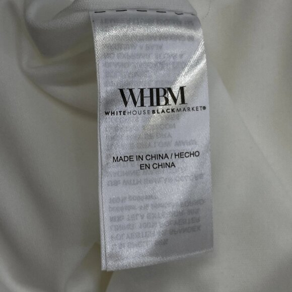 White House Black Market Cap Sleeve Draped Midi Dress • Size 14 • Ecru White - Picture 3 of 12